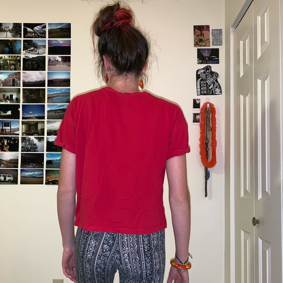 “Why?” Red crop top - Picture 3 of 5